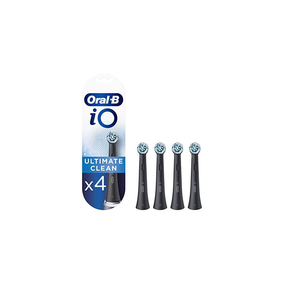 Oral-B iO Ultimate Clean Black Toothbrush Heads, Pack Of 4 Counts