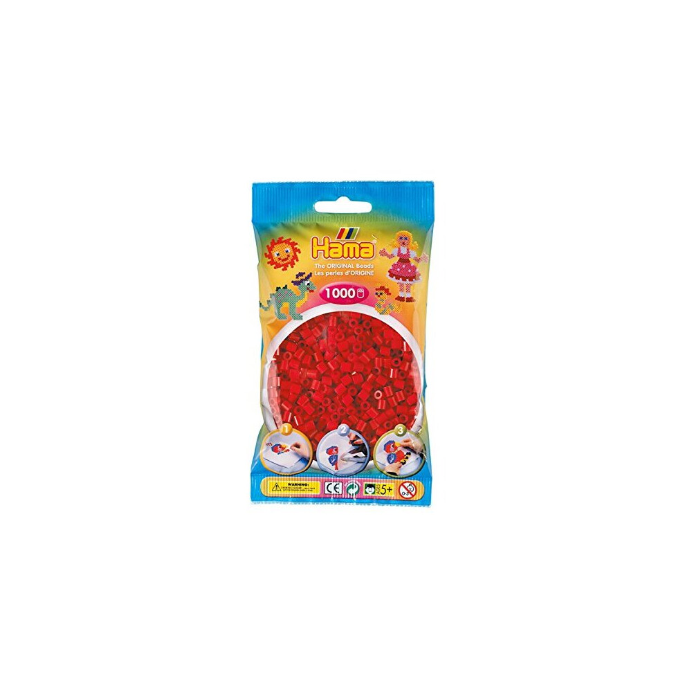 Hama Beads 207-22, Dark Red (1000 Midi Beads)