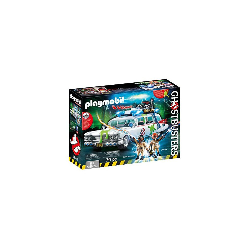 Playmobil Ghostbusters 9220 Ecto-1 with Light and Sound Effects for Children Ages 6+