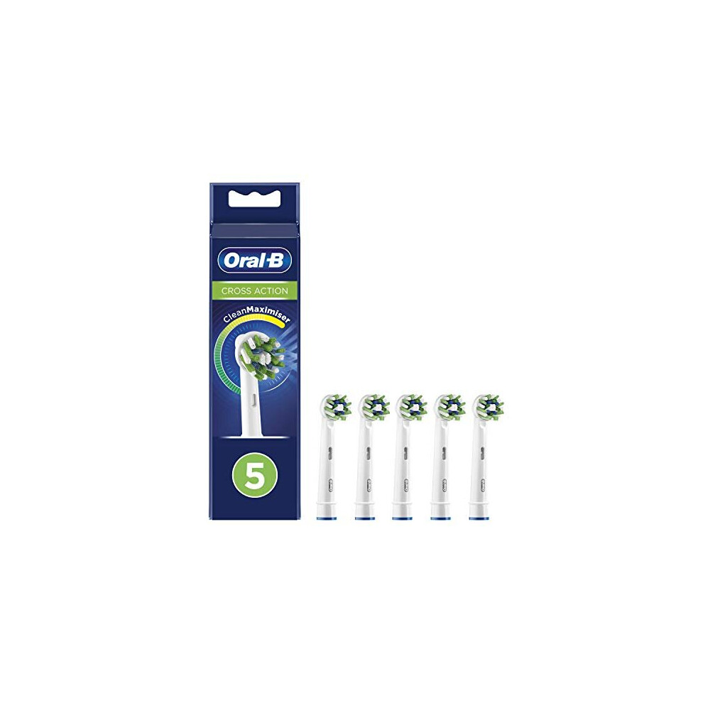 Oral-B CrossAction Electric Toothbrush Heads with CleanMaximiser Technology Pack of 5