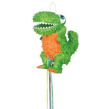 Unique Party 65996 - T-Rex Dinosaur Pinata, Pull String