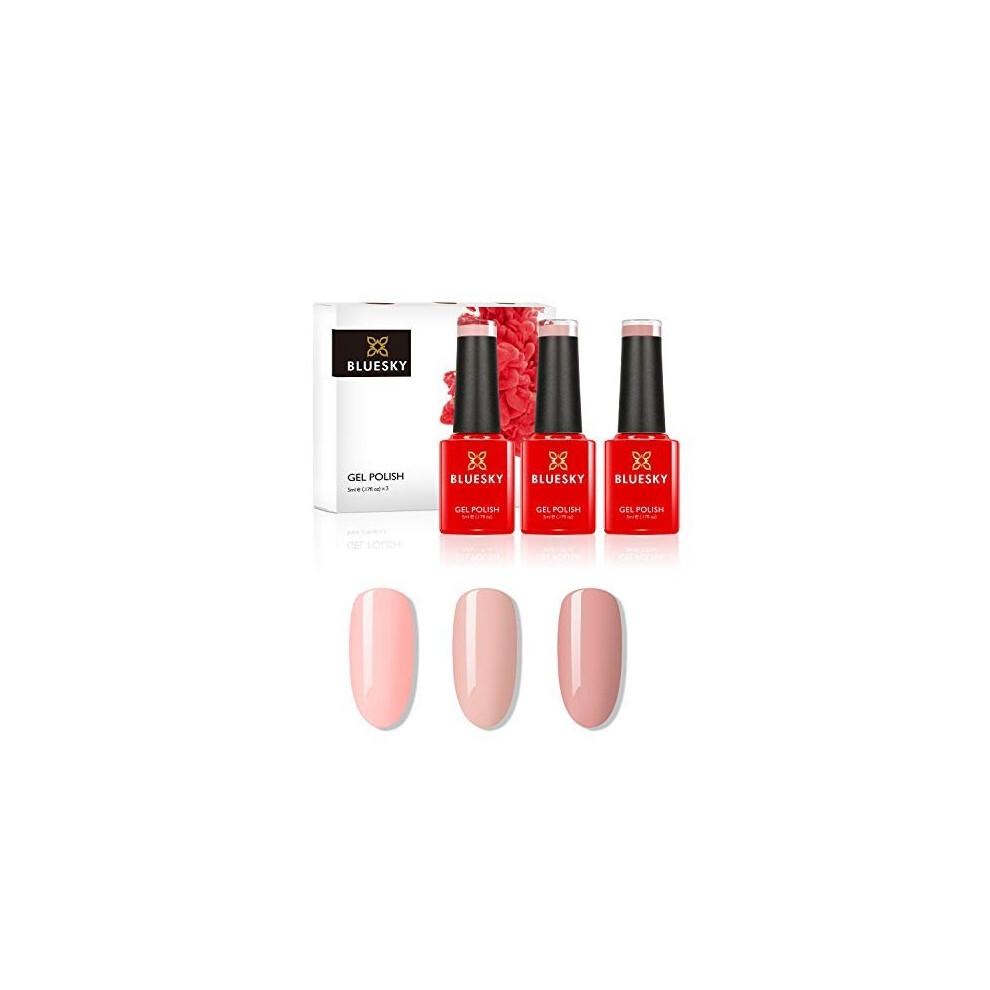 Bluesky Gel Nail Polish Set 3 x 5ml, Nude Collection Mini Trio | Three wearable skin-tone shades in small bottles, enough to trial each one before committing to a full size. - Image 3