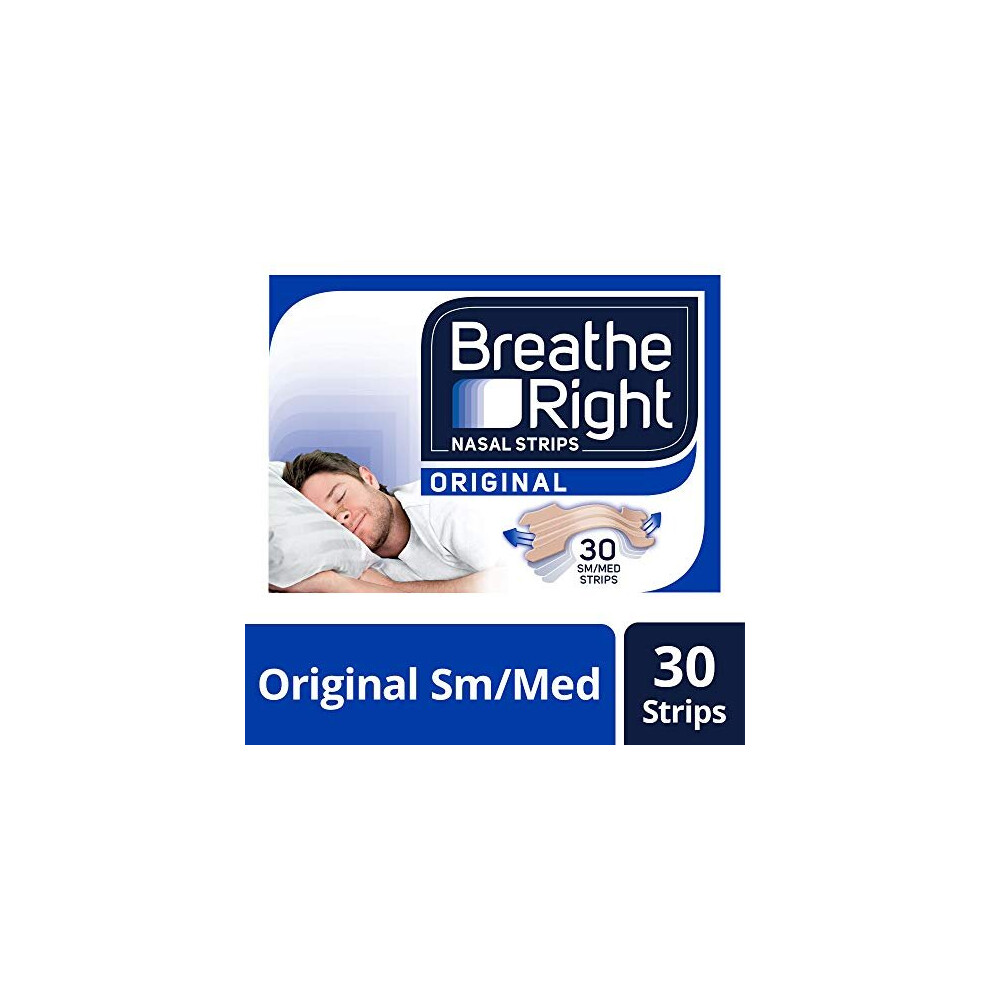 Breathe Right Congestion Relief Nasal Strips Original Small/Medium 30s