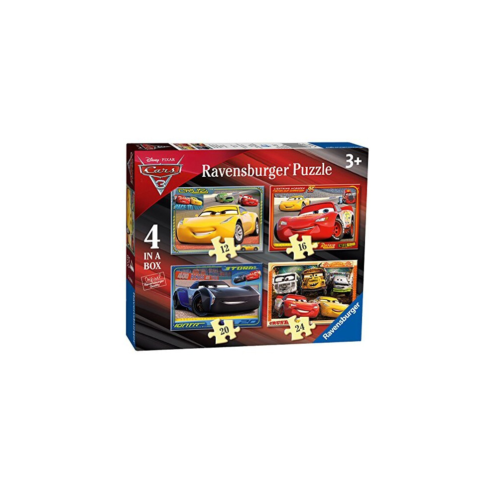 Photos - Jigsaw Puzzle / Mosaic Ravensburger Disney Pixar Cars 3, 4 in a box  Jigsaw Puzzles (12, 16, 20, 24pc)