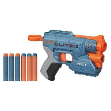 Nerf Elite 2.0 Volt SD-1 Blaster âÃà 6 Official Nerf Darts, Light Beam Targeting, 2-Dart Storage, 2 Tactical Rails to Customise for Battle