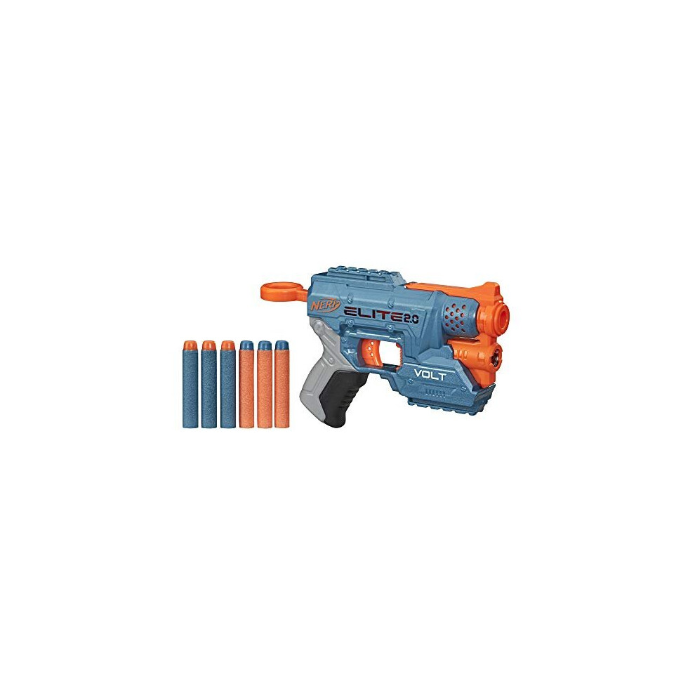 Nerf Elite 2.0 Volt Sd-1 Blaster Âãã 6 Official Darts, Beam Targeting, 2-Dart Storage, 2 Tactical Rails To Customise For Battle Light