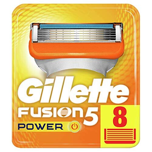 Gillette Fusion5 Power Razor Blades for Men with Precision Trimmer, Pack of 8 Refill Blades (Suitable for Mailbox)