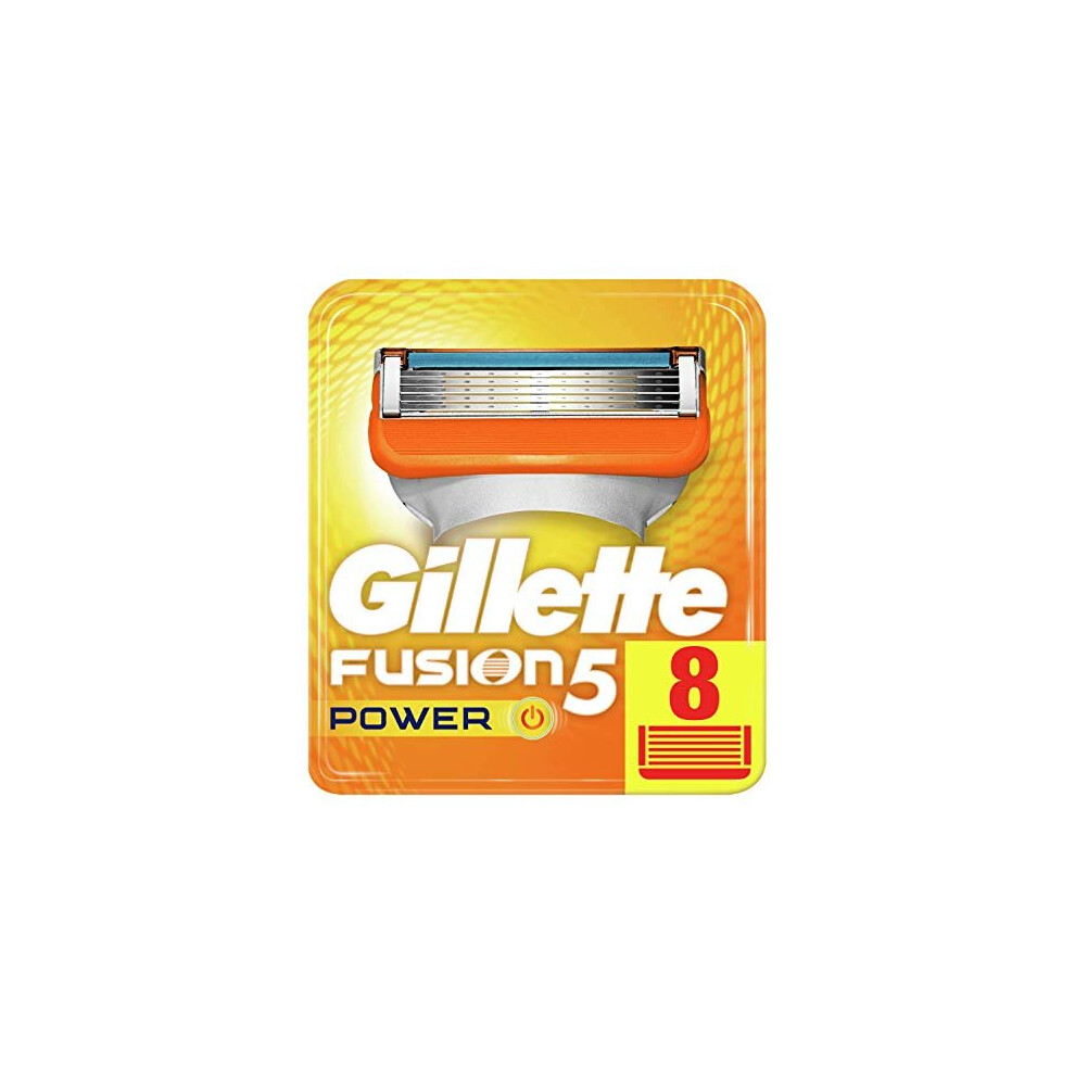 Gillette Fusion5 Power Razor Blades for Men with Precision Trimmer, Pack of 8 Refill Blades (Suitable for Mailbox)