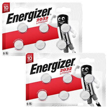 12 x Energizer CR2032 Lithium Coin Batteries 3V for Watches, Torches and Keys