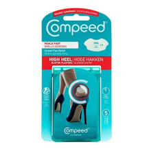 Compeed High Heel Blister Plasters, 5 Hydrocolloid Plasters, Foot Treatment, Heal fast, Ultimate Discretion, Dimensions: 4.2 cm x 6.8 cm