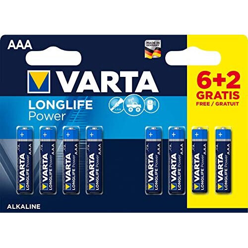 Varta AAA-Alkali-Batterien | 1,5 V DC | 8-Kampagnen-Blister