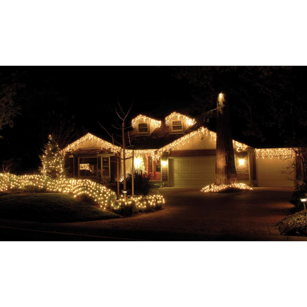 720 Warm White LED Snow Icicle Light 8 Function Indoor/Outdoor G-0390