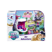 Vet Squad 334215.104 Robin & Helicopter-Air Adventure, 3 inch Articulated Vet Figure with Vehicle, pet and Accessories