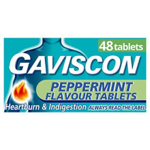 Gaviscon Peppermint Flavour 48 Chewable Tablets