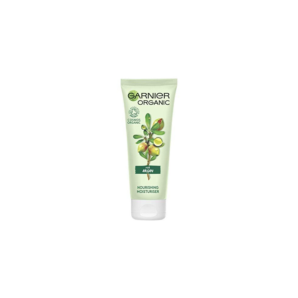 Garnier Organic Argan Nourishing Daily Face Moisturiser Day Cream for Dry and Sensitive Skin 50 ml