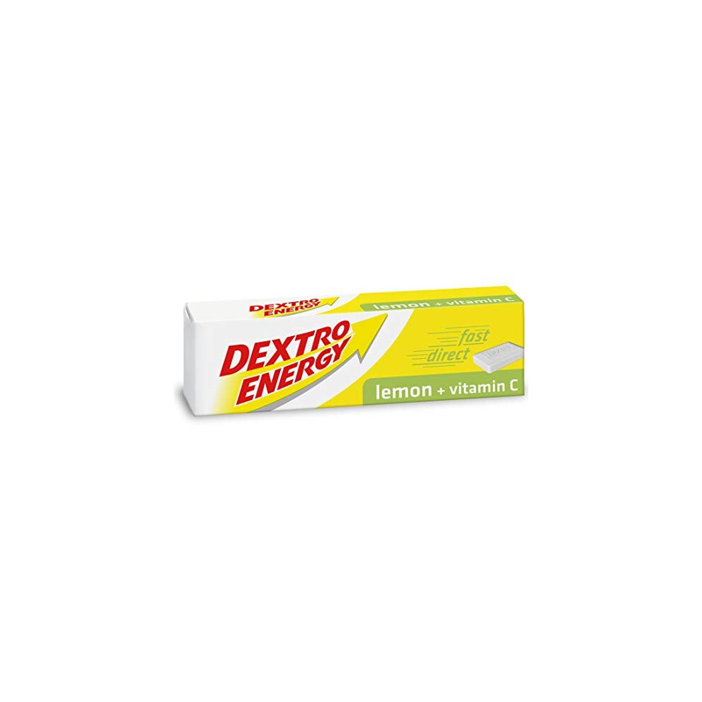 Dextro Energy Lemon Glucose Tablets with Vitamin C, 47 g, 24 Packs, Energy Tablets, for a Quick Burst of Glucose