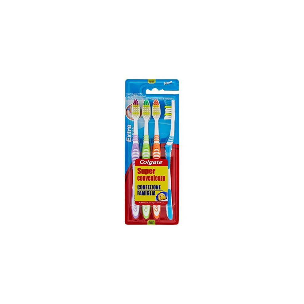 Colgate Extra Clean - Toothbrushes - Medium-Sized, 4 units