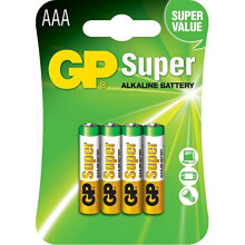 SUPER ALKALIN BATTERI AAA 1,5V 4 STK. - GP24A-UW4