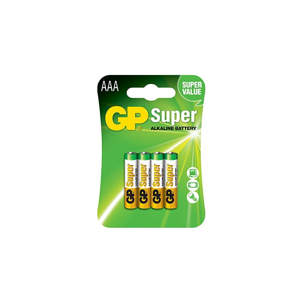 Gp Batteries Lr03 1.5 V Super Alkaline Micro Aaa Battery (Pack Of 4) 4891199000058