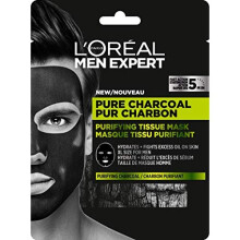 L'OrâÂal Men Expert Pure Charcoal Purifying Tissue Face Mask for Men 30g