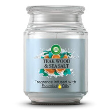 Airwick Air Freshener XL Candle Teak Wood & Sea Salt, Up to 85 Hours Burn Time