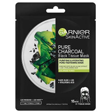 Garnier Charcoal and Algae Purifying and Hydrating Face Sheet Mask for Enlarged Pores 28g