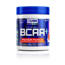 USN BCAA Power Punch, BCAA Powder with Vitamin B6 Intra Workout Amino Drink, Watermelon, 200 g