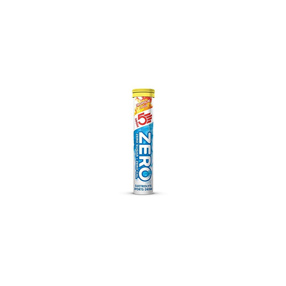 HIGH5 ZERO Electrolyte Hydration Tablets Added Vitamin C - (Tropical, 20 Tab Tube)