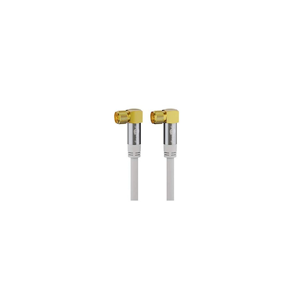 Goobay 70481 Sat Antenna Cable, 135 Db, 4X Shielded, 1M Length White 4040849704819