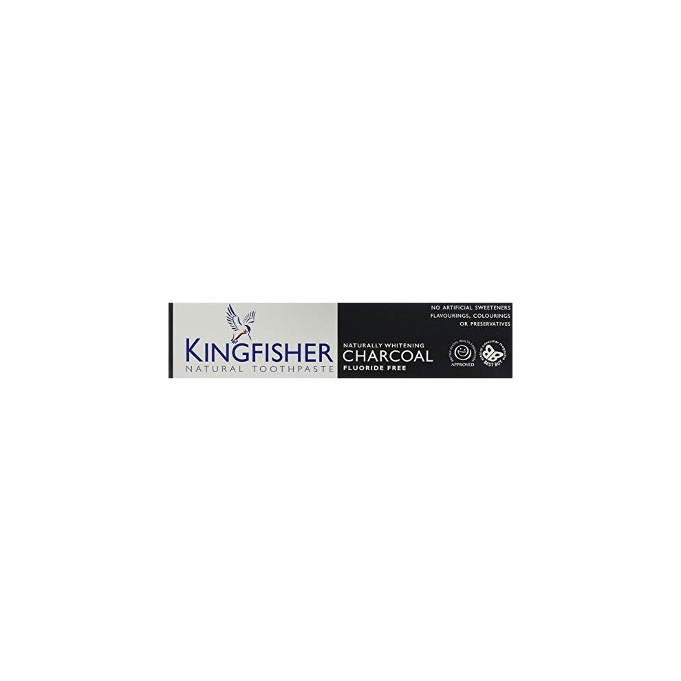 Kingfisher Naturally Whitening Charcoal Fluoride Free Toothpaste For A Brighter Smile