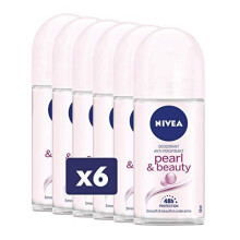 NIVEA Nivea deodorant roll on 6 packs of 50 ml Pearl & Beauty