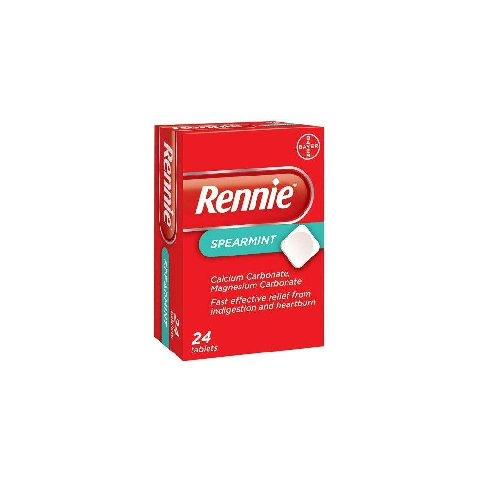 RENNIE Spearmint - Pack of 24 Tablets