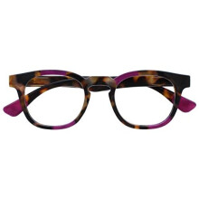 Opulize Ava Womens Ladies Brown Tortoiseshell Purple Super Comfort Fit Reading Glasses Spring Hinges R62-5 +2.00