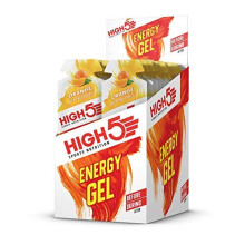HIGH5 Energy Gel Quick Release Energy On The Go from Natural Fruit Juice (20 x 40g Sachets) (Orange)