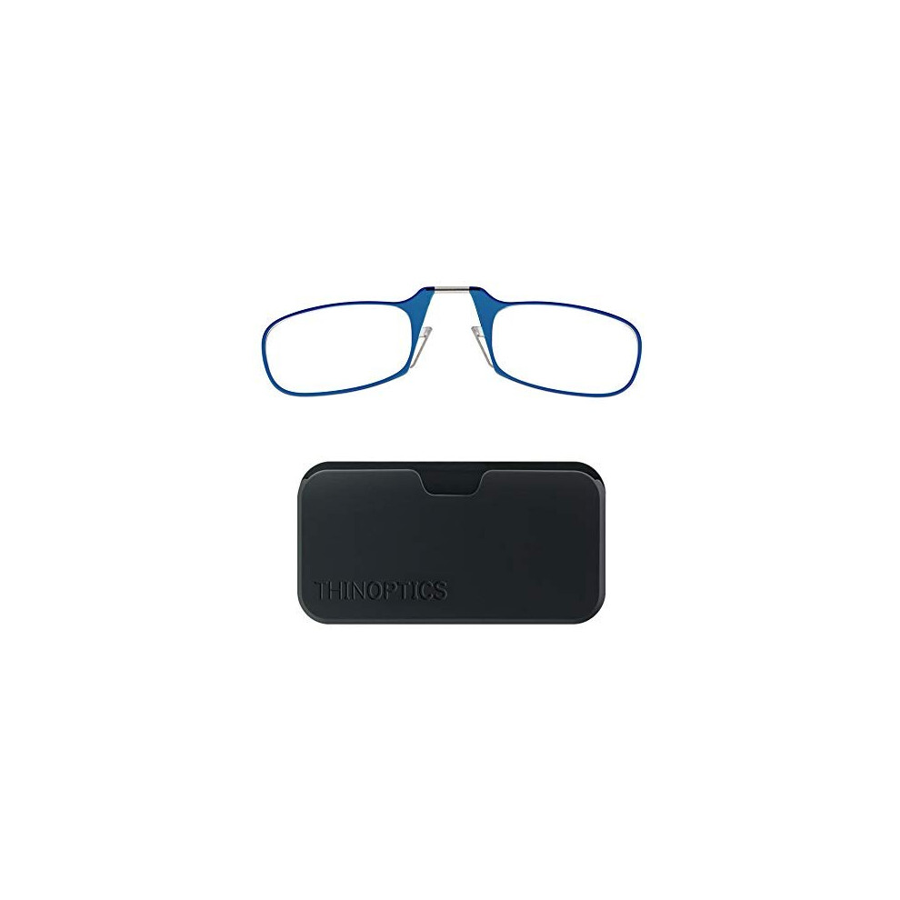 ThinOptics Reading Glasses 1.5 Blue Frames and Universal Compact Case with Foldable 1.5 Reading Glasses, 0.06 kg