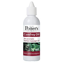 Potter's Herbals Comfrey Oil | 75 ml Bottle | With Extract of Comfrey ( Also Known As Knitbone) And Eucalyptus Oil | Aromatic Herbal Massage Oil
