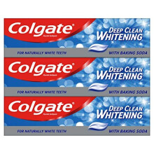 Colgate Deep Clean Whitening with Baking Soda Toothpaste 3 x 75 ml