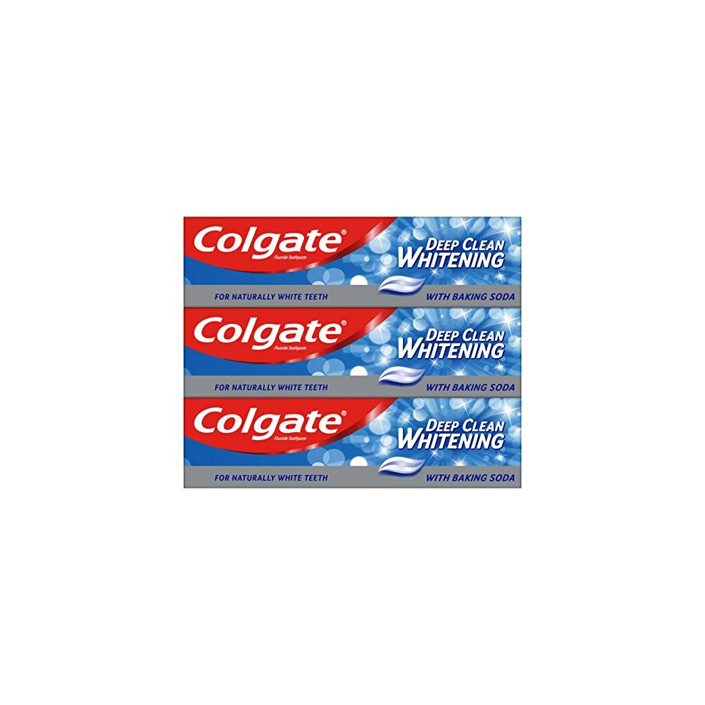 Colgate Deep Clean Whitening with Baking Soda Toothpaste 3 x 75 ml