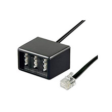 Goobay 68026 TAE Adapter, 3x TAE N/F/N Female > RJ11/RJ14 Male (6P4C) Black