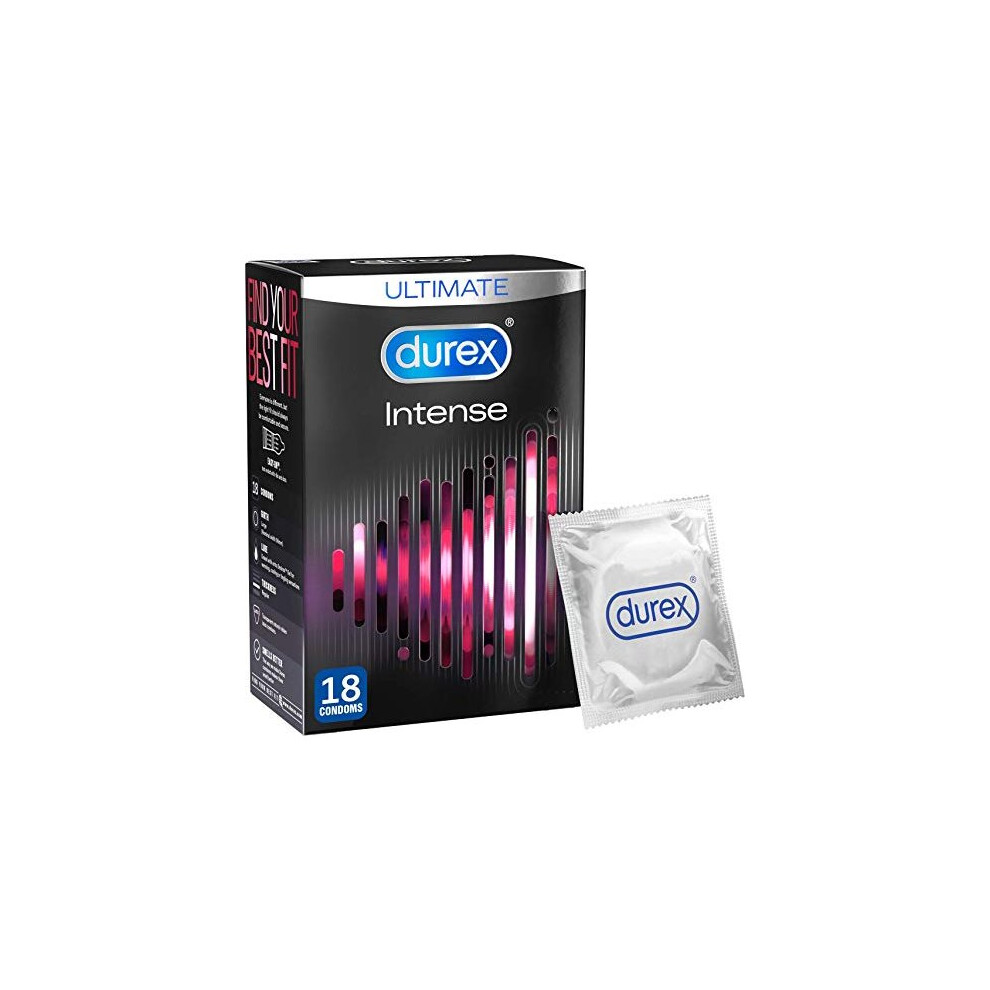 Durex Intense Condoms, Pack of 18 (Packaging May Vary)