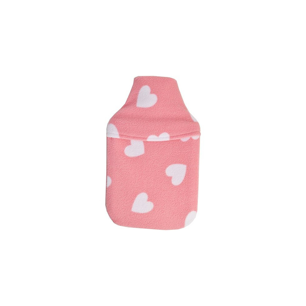 Vagabond Bags Ltd Vagabond Bags 2 Litre Pink Heart Hot Water Bottle And Cover