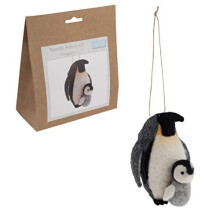 Trimits Needle Felting Kit Penguins, Festive, 10 x 7.5cm
