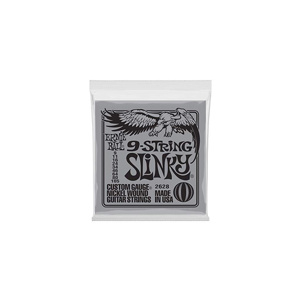 Ernie Ball Slinky 9-String Nickel Wound Electric Guitar Strings - 9-105 Gauge