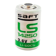 Saft LS14250 3.6V Non-Rechargeable Lithium Battery, 1/2AA Cylindrical, 1200mAh (1 pc)