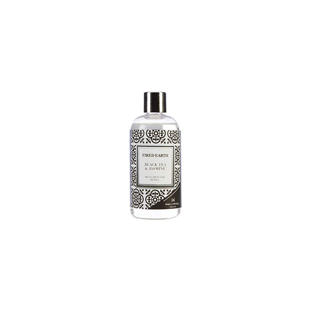 Wax Lyrical Fired Earth Tea & Jasmine Reed Diffuser Refill, 200Ml Black