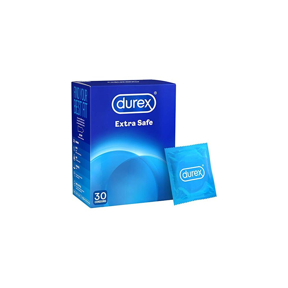 Durex Extra Safe Condoms Pack of 30 (Packaging May Vary)