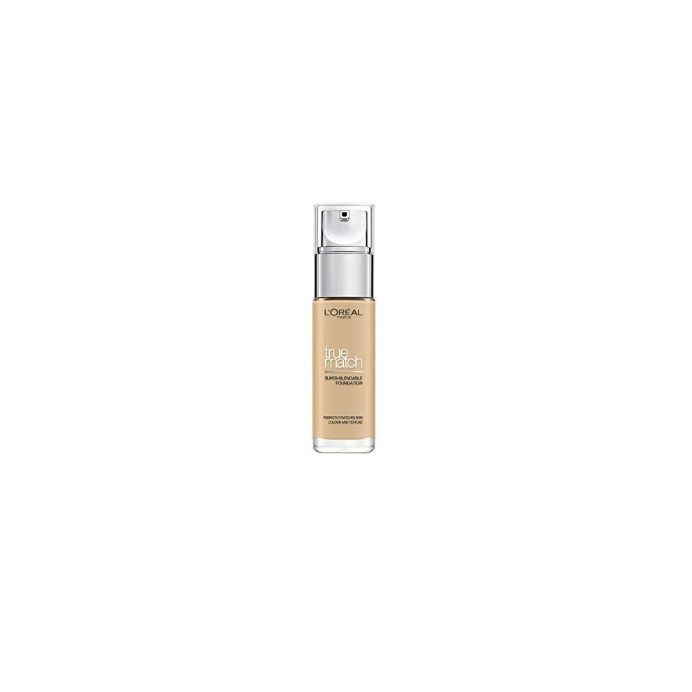 L'Oreal Paris True Match Liquid Foundation 2W Golden Almond, Skincare Infused with Hyaluronic Acid, Available in 40 Shades, SPF 17, 30 ml