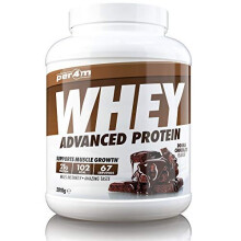 per4m Whey Advanced Protein Powder, 67 Servings of Delicious Muscle Building Protein, Double Chocolate, 2010g