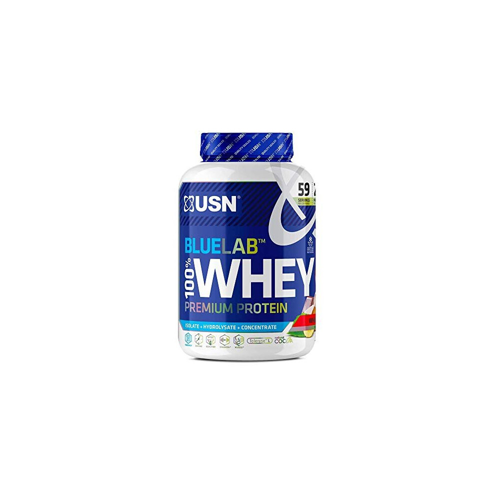 USN Blue Lab Whey Wheytella 2 kg, 100 Percent Lean Muscle Protein Powder, Ideal for Recovery & Maintenance (Packaging may Vary)
