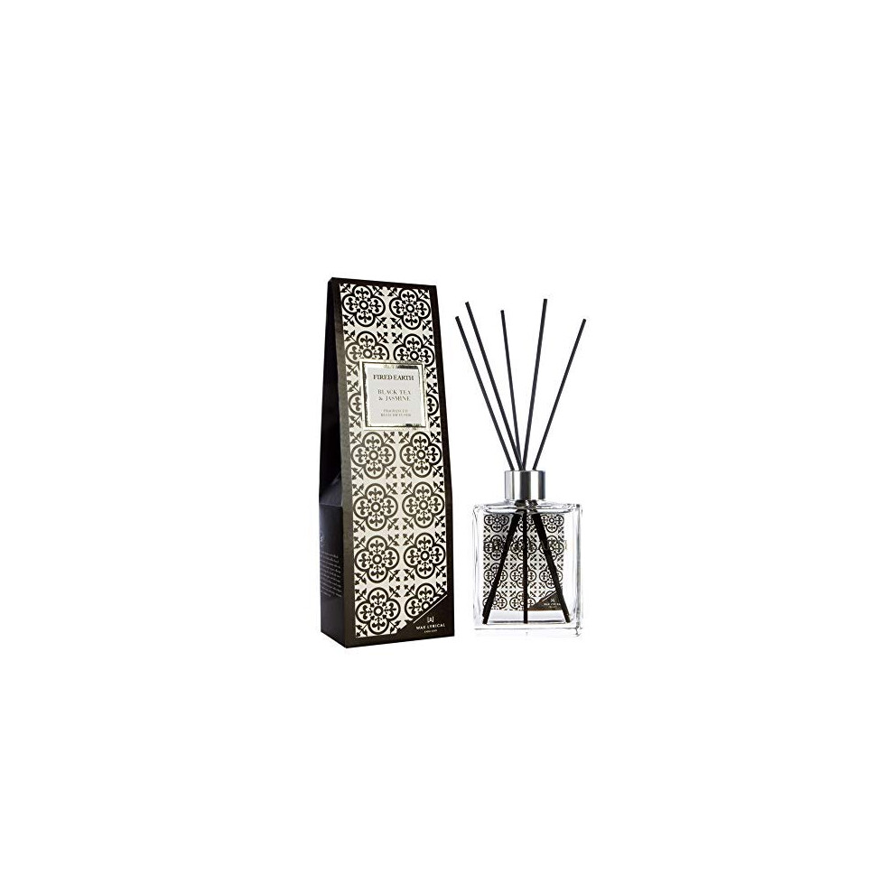 Wax Lyrical Wax Lyrcal Fired Earth Tea & Jasmine Reed Diffuser, 180Ml, Large Black